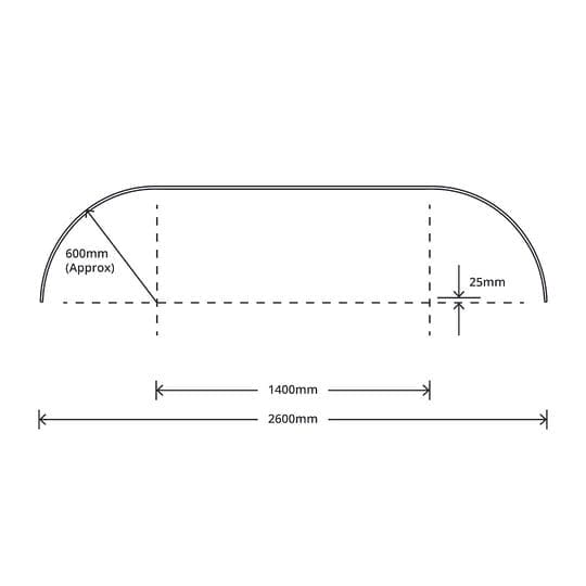 Tandem Mudguard Steel Reinforced Edge