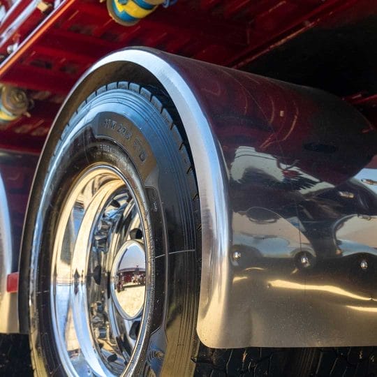 Stainless SteelSingle Mudguard Curved Edge No Grooves Extra Long (200mm each side)